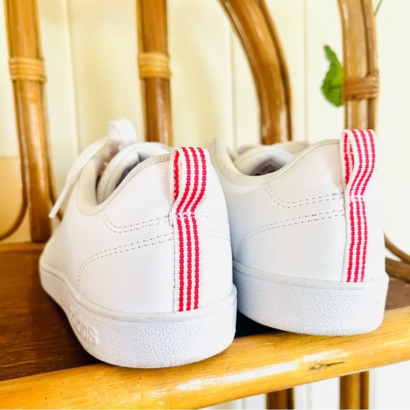 🌱 ADIDAS Sz 37 1/3 “Neo Advantage” White Pink Sneaker Shoe - Picture 3 of 11